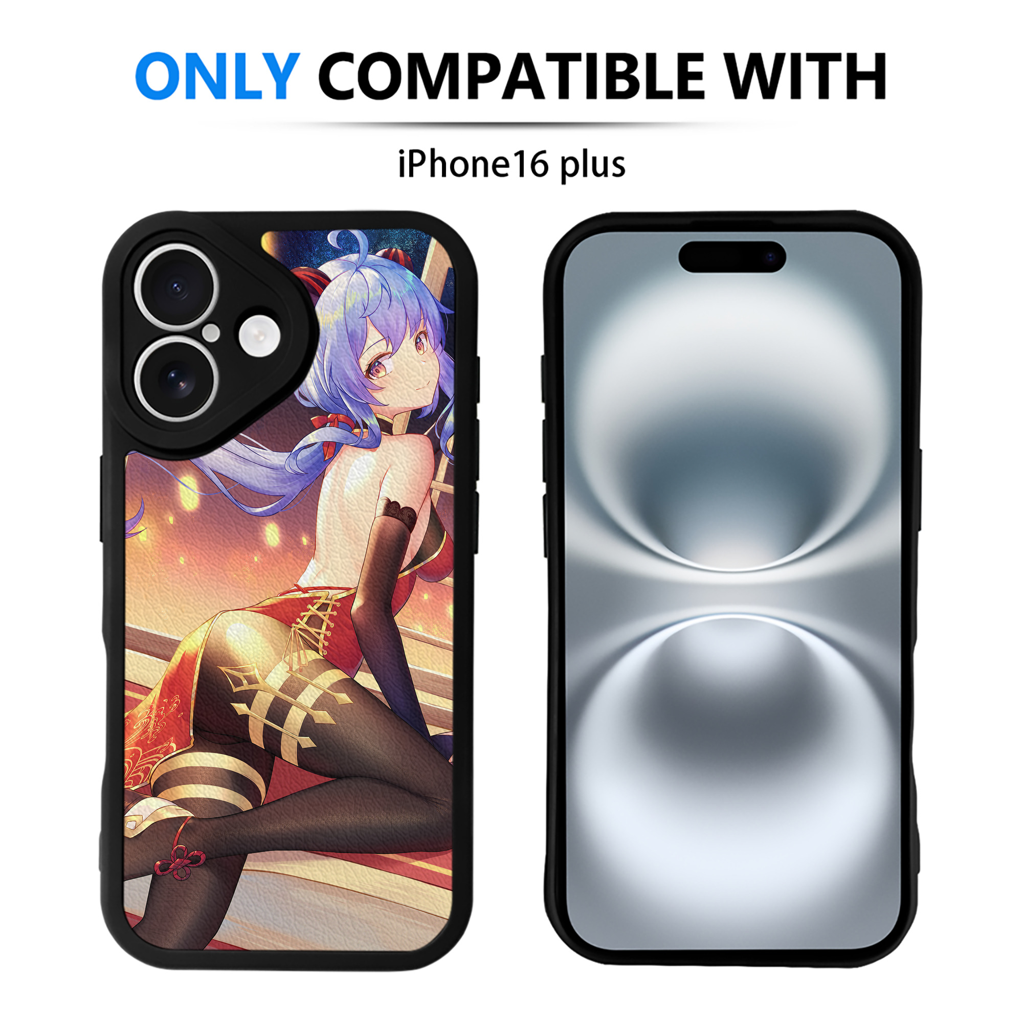 げんし神 genshin 【iPhone 16シリーズ対応】シリコンスマホケース（レザー調） 材質：シリコン